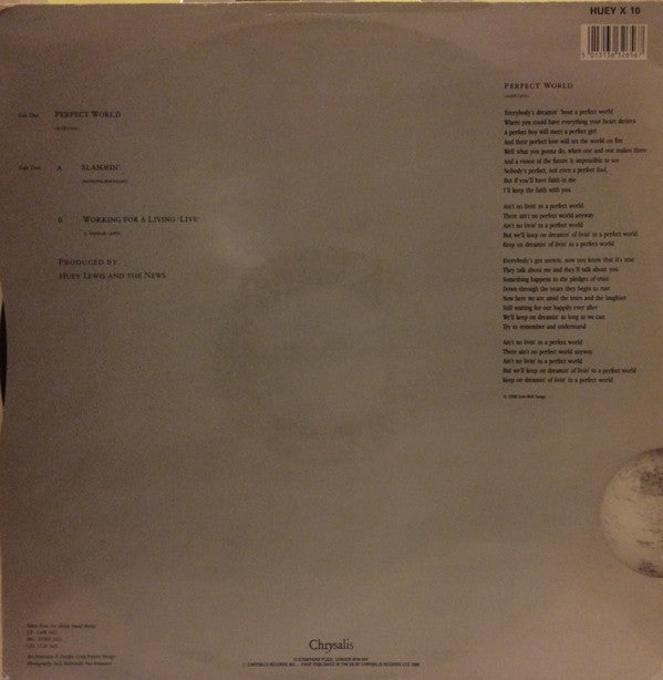 Huey Lewis & The News : Perfect World (12", Single)