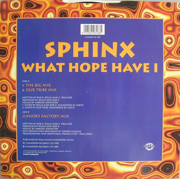 Sphinx : What Hope Have I (12", Single)