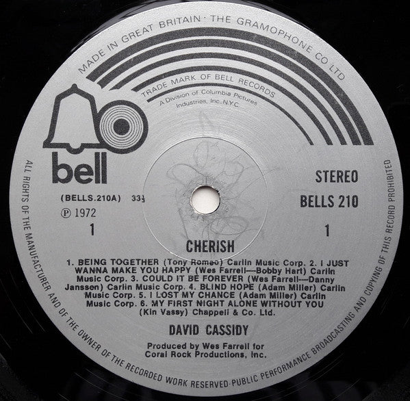 David Cassidy : Cherish (LP, Album)