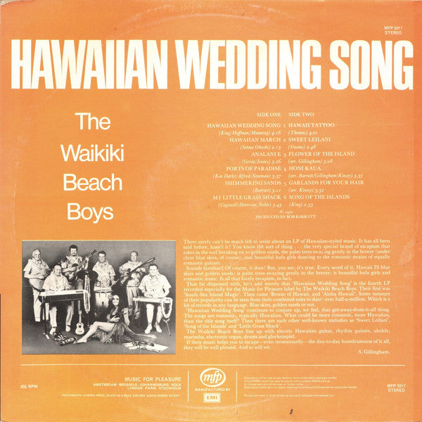 The Waikiki Beach Boys : Hawaiian Wedding Song (LP)