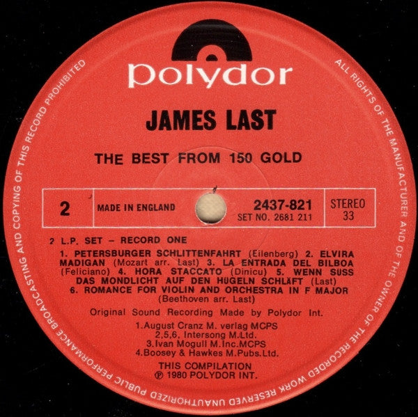 James Last : The Best From 150 Gold (2xLP, Comp)
