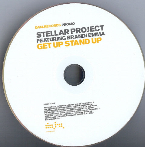 Stellar Project Featuring Brandi Emma : Get Up Stand Up (CD, Maxi, Promo)