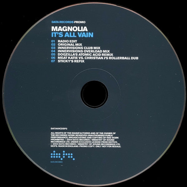 Magnolia : It's All Vain (CD, Single, Promo)