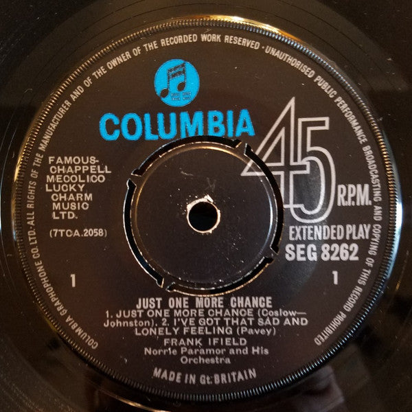 Frank Ifield : Just One More Chance (7", EP, Mono)