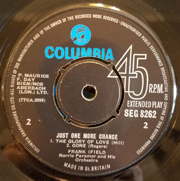 Frank Ifield : Just One More Chance (7", EP, Mono)