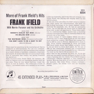 Frank Ifield : More Of Frank Ifield's Hits (7", EP)