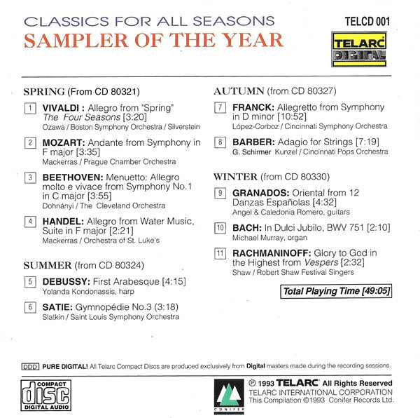 Various : Classics For All Seasons - Sampler Of The Year (CD, Comp)
