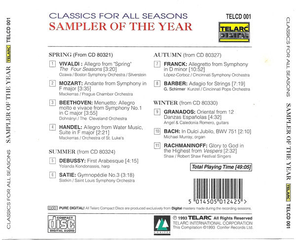 Various : Classics For All Seasons - Sampler Of The Year (CD, Comp)