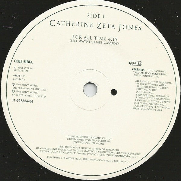 Catherine Zeta Jones : For All Time (7")