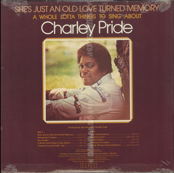 Charley Pride : She's Just An Old Love Turned Memory (LP, Album, Ora)