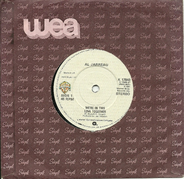 Al Jarreau : We're In This Love Together (7", Single)