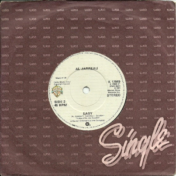 Al Jarreau : We're In This Love Together (7", Single)