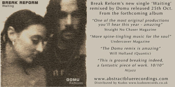 Break Reform : Waiting - Domu Remixes (12")