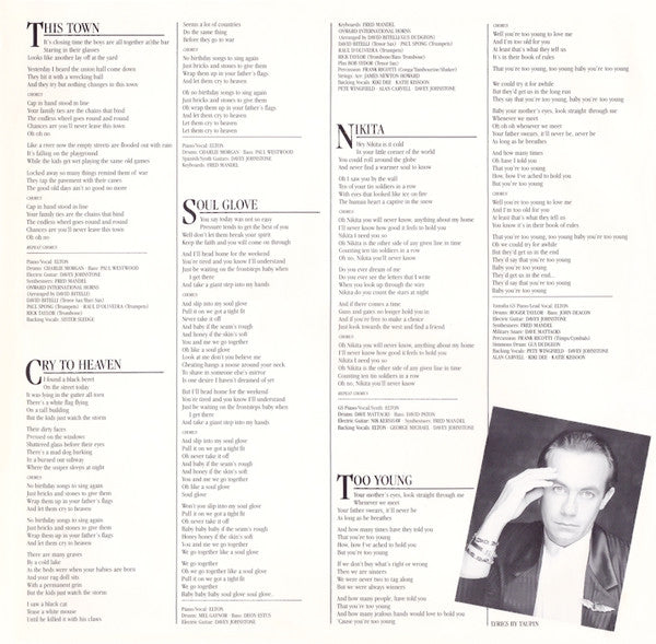 Elton John : Ice On Fire (LP, Album, PRS)
