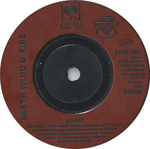 Earth Wind & Fire* : Star (7", Red)