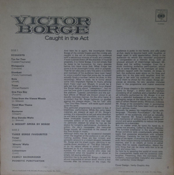 Victor Borge (2) : Caught In The Act (LP, Album, Mono)