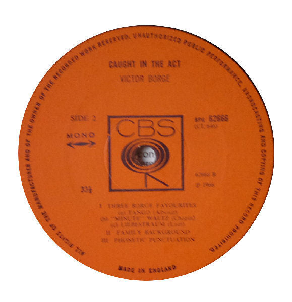 Victor Borge (2) : Caught In The Act (LP, Album, Mono)