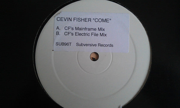 Cevin Fisher : Come (12", Promo, W/Lbl, Sti)