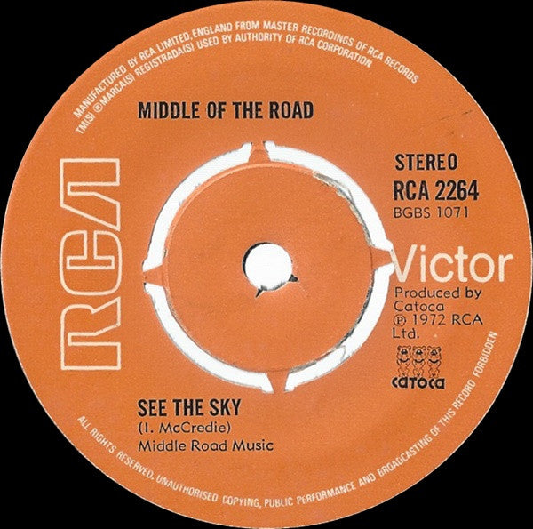 Middle Of The Road : Bottoms Up (7", Single)