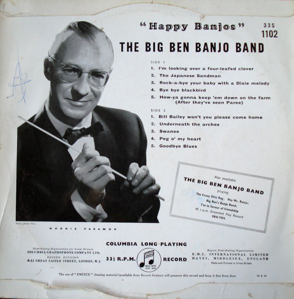 The Big Ben Banjo Band : Happy Banjos (10", Mono)