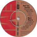 Matt Monro : And You Smiled (7", Single)