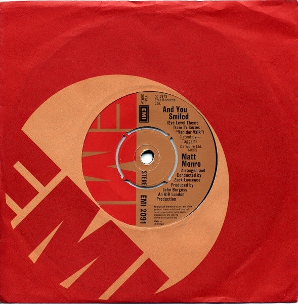Matt Monro : And You Smiled (7", Single)