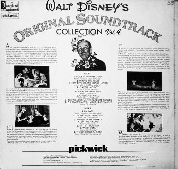 Various : Walt Disney's Original Soundtrack Collection Vol. 4. (LP, Comp, Mono)