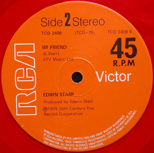 Edwin Starr : H.A.P.P.Y. Radio (Extended Disco Version) (12", Red)