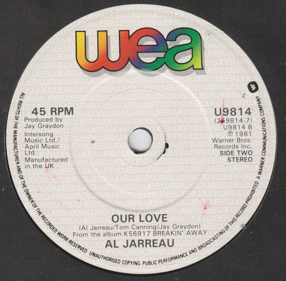 Al Jarreau : Boogie Down (7", Single)