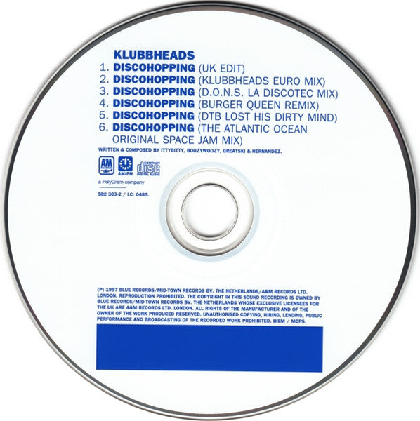Klubbheads : Discohopping (CD, Single, CD1)