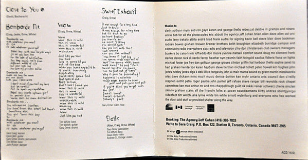 Sara Craig : Sweet Exhaust (CD, Album)