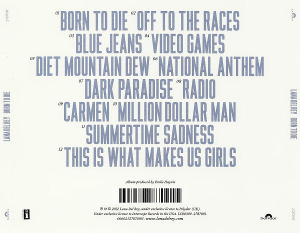 Lana Del Rey : Born To Die (CD, Album)