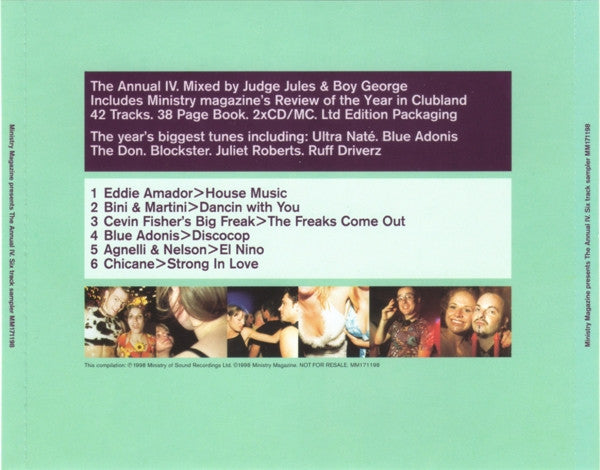 Various : Ministry Magazine Presents The Annual IV - Six Track Sampler (CD, Comp, Mixed, Promo, Smplr)