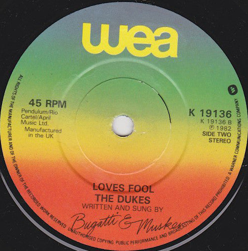 The Dukes (13) : Thank You For The Party (7", Single)