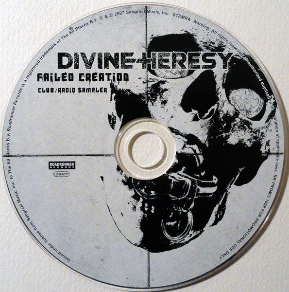 Divine Heresy : Failed Creation (CD, Single, Promo)