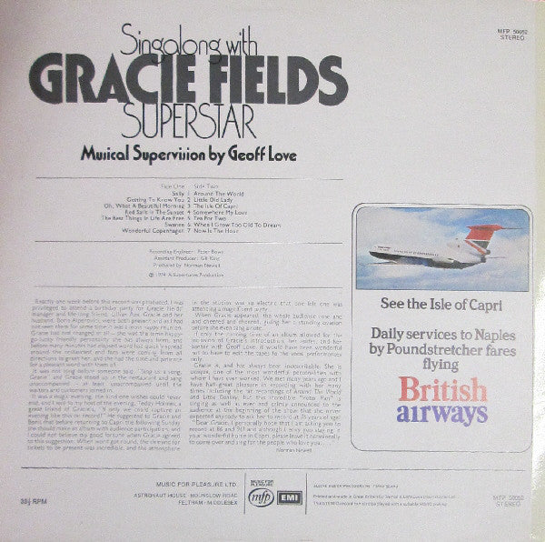 Gracie Fields : Singalong With (Superstar) (LP)