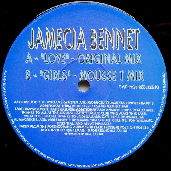 Jamecia Bennett : Love (12")