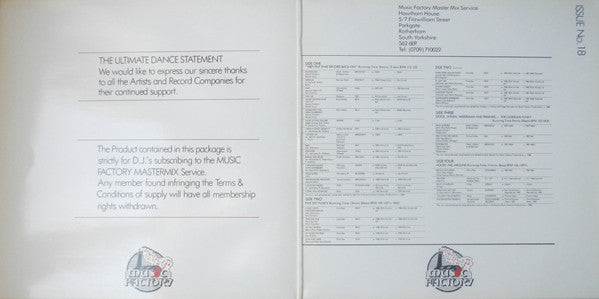 Various : Music Factory Mastermix - Issue No. 18 (2x12", Comp)