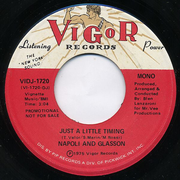 Napoli And Glasson : Just A Little Timing (7", Promo)