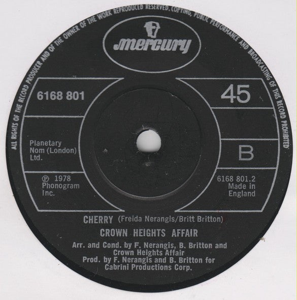 Crown Heights Affair : Galaxy Of Love (7", Single, Pap)