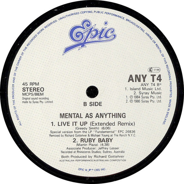 Mental As Anything : He's Just No Good For You (12")