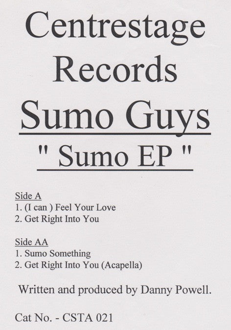 Sumo Guys : Sumo E.P. (12", EP, W/Lbl)