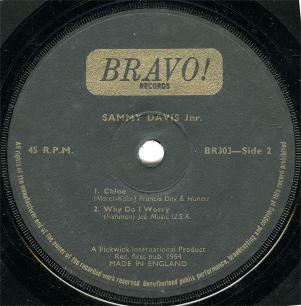 Sammy Davis Jr. : Sammy Davis Jr.!! (7", EP)
