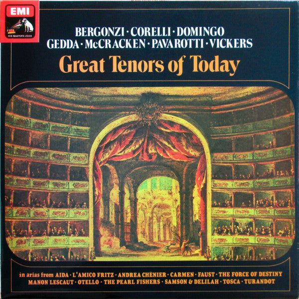 Carlo Bergonzi, Franco Corelli, Placido Domingo, Nicolai Gedda, James McCracken, Luciano Pavarotti, Jon Vickers : Great Tenors Of Today (LP, Comp)