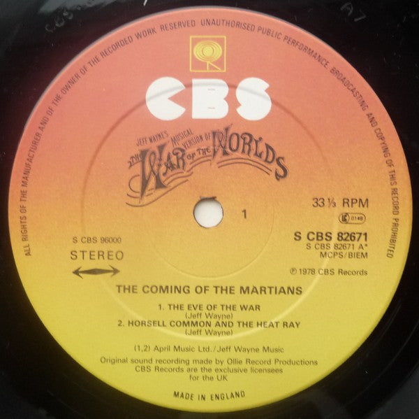 Jeff Wayne : Jeff Wayne's Musical Version Of The War Of The Worlds (2xLP, Album)
