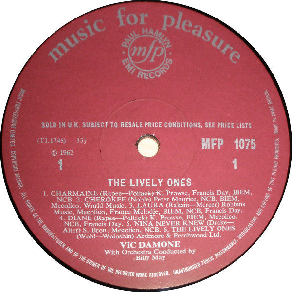 Vic Damone : The Lively Ones (LP, RE)