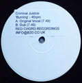 Criminal Justice : Burning (12", EP, W/Lbl)