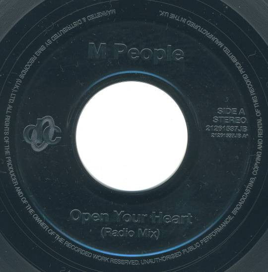 M People : Open Your Heart (7", Jukebox)