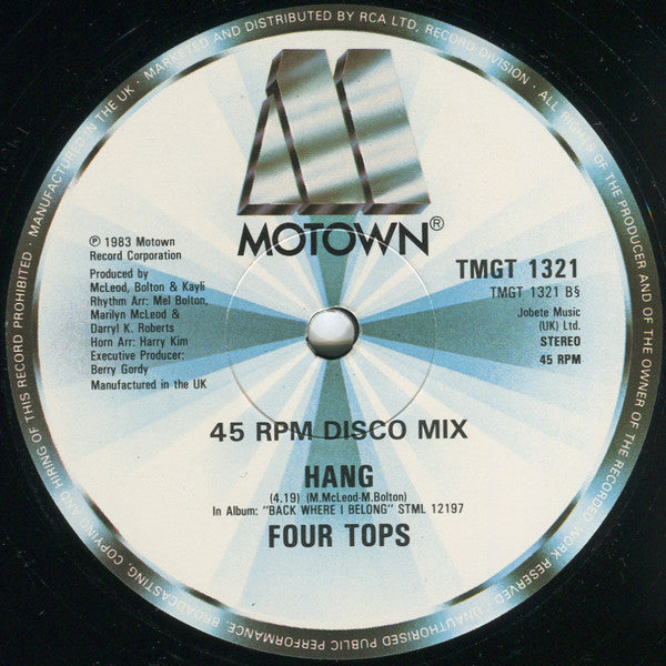Four Tops : I Just Can't Walk Away (12")