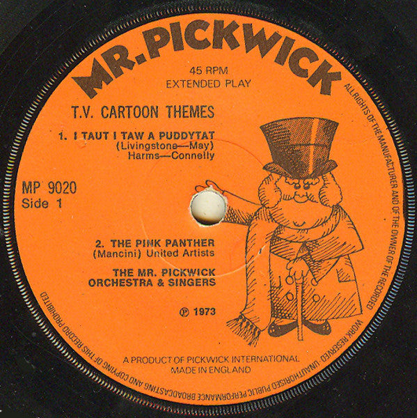 Mr. Pickwick Players & Orchestra : TV Cartoon Themes (7", EP)
